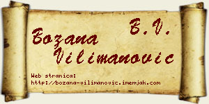 Božana Vilimanović vizit kartica